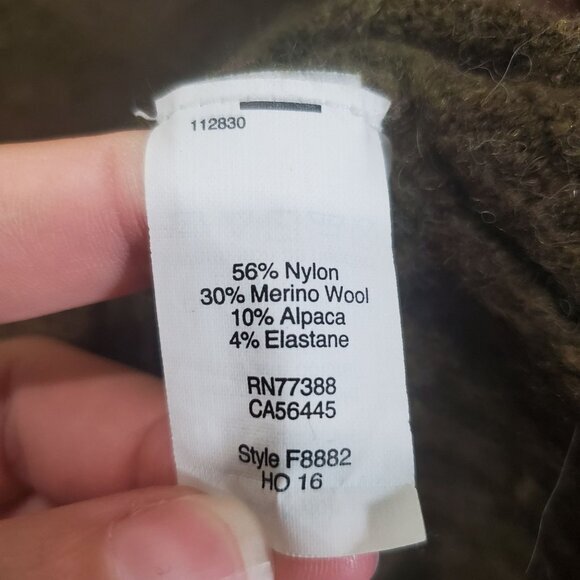 MADEWELL Womens Sweater SZ S Inland Wool Alpaca Mock Neck Pullover‎ Bell Forest - Picture 8 of 9